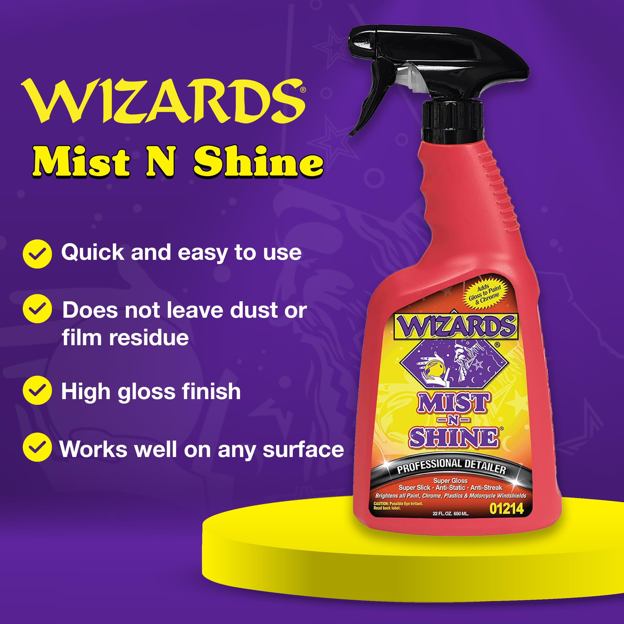 Amazon.com: Wizards Mist-N-Shine Detail Spray and Wipe Down Quick